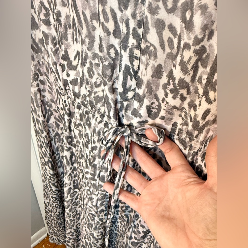 All Saints Clari Kara Leopard Print Mini Dress - Size Large - Picture 7 of 10